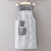 1pc Polyester Cotton Apron, Cute Rabbit Ears Apron, Adjustable Strap And Large Pockets Apron, Kitchen Cooking Baking Bib Apron, Chef Apron